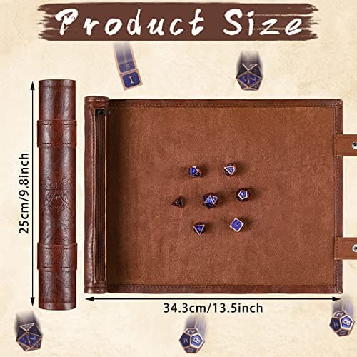 Civaner Brown & Black Dice Mat & Bag Christmas Game Accessories