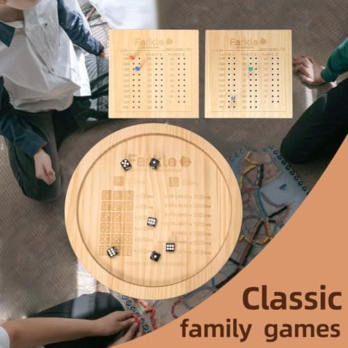 Farkle Classic Dice Game with Tray & Scoreboard