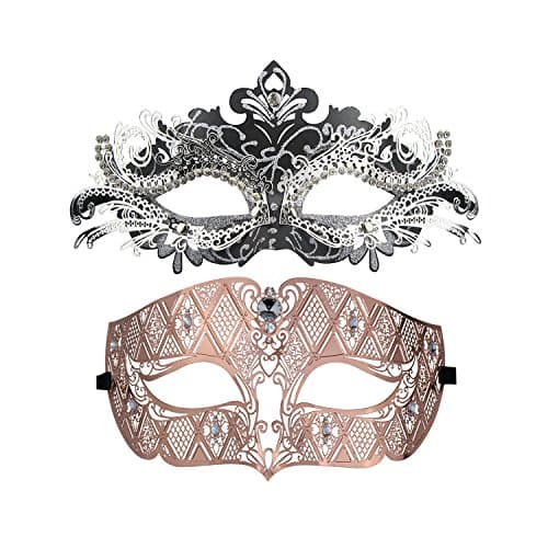 Couples Venetian Masquerade Mask Set for Women and Men