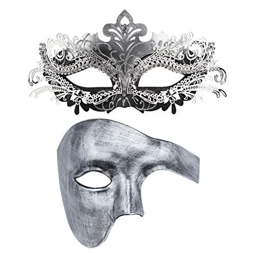 Couples Masquerade Mask Set for Holidays & Parties