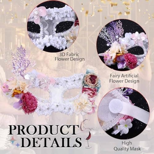Campsis Masquerade Mask for Mardi Gras, Masquerade Ball, Prom, Cosplay