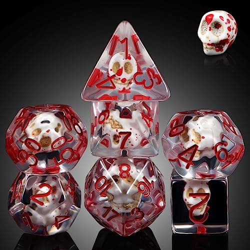 Enchanting Cat D&D 7PC Resin Dice Set with Bag