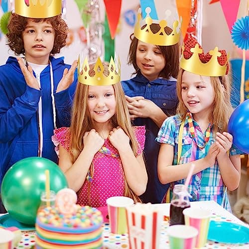 Paper Crowns for Birthday Party, 32pcs