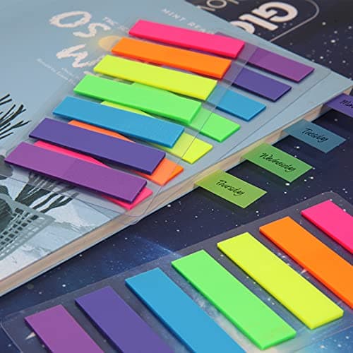Moinker 980 Piece 7 Color Index Flag Notes Translucent Page Makers