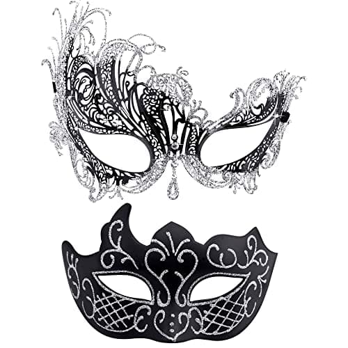 Couples Masquerade Metal Venetian Masks