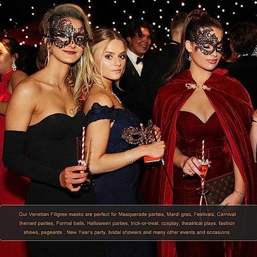 Glamorous Rhinestone Venetian Mask for Women