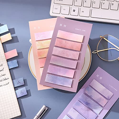 Pastel Multicolor 960 Sheets Landscape Sticky Tabs for Book Organization