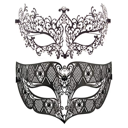 Couples Venetian Masquerade Mask Set for Women and Men