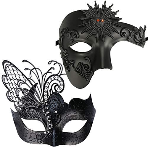 Couples Masquerade Mask Set for Holidays & Parties