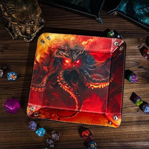 PU Leather Portable Dice Rolling Mat for RPG Games and Jewelry Valet