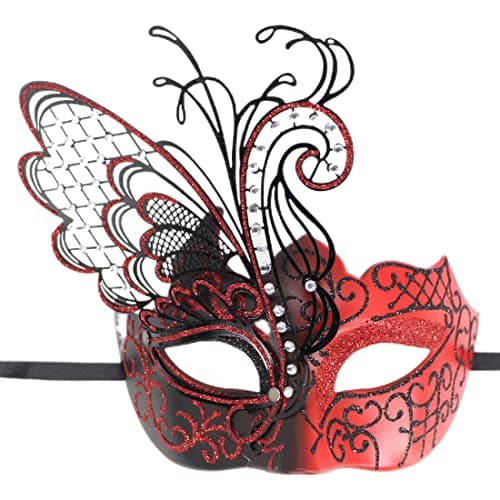 Coolwife Metal Venetian Masquerade Mask for Mardi Gras Party Evening Prom