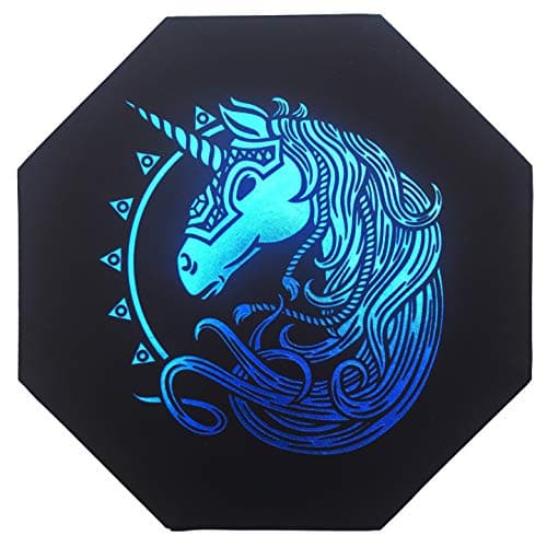 Blue Octagonal Dice Tray with Lid and Staging Area - Holds 5 Sets of RPG Dice