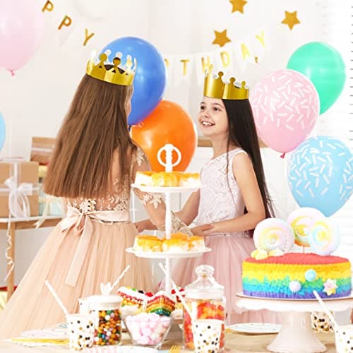 Gold Crown Paper Party Favors for Boys, Girls, and Adults