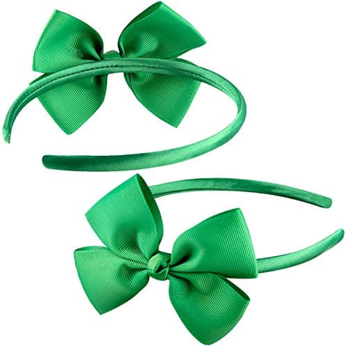 SIQUK 28 Pieces Bow Headbands Grosgrain Ribbon Headband with Bow Hair Bows Hair Bands for Girls - Multicolor Selection