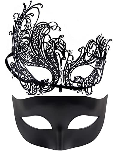 Couple's Venetian Masquerade Masks Accessory