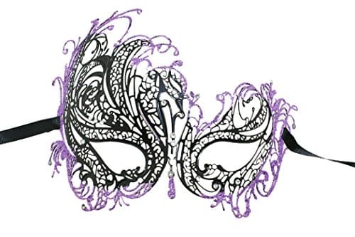 Coddsmz Laser Cut Metal Masquerade Mask for Venetian Parties