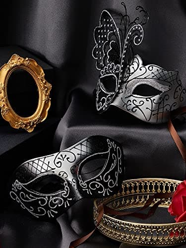 Couples Masquerade Masks Venetian Face Cover for Costume