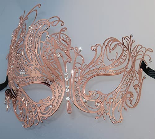 Coddsmz Laser Cut Metal Masquerade Mask for Venetian Parties