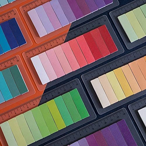 Tvoip Neon Sticky Notes Flags 900 Pieces, Waterproof Writable Page Markers