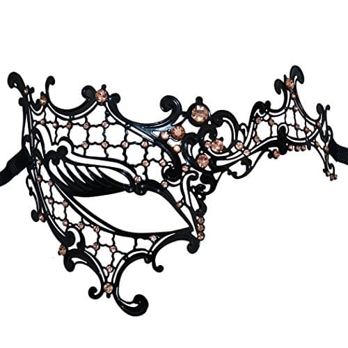 Coddsmz Laser Cut Metal Masquerade Mask for Venetian Parties