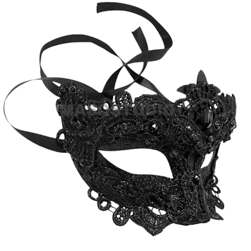Masq Brocade Lace Masquerade Ball Mask Pair