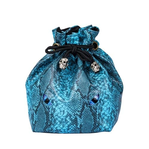 Large Velvet Dice Bag with Cartoon Octopus Pattern - Perfect for D&D Games (100+ Dice Capacity)