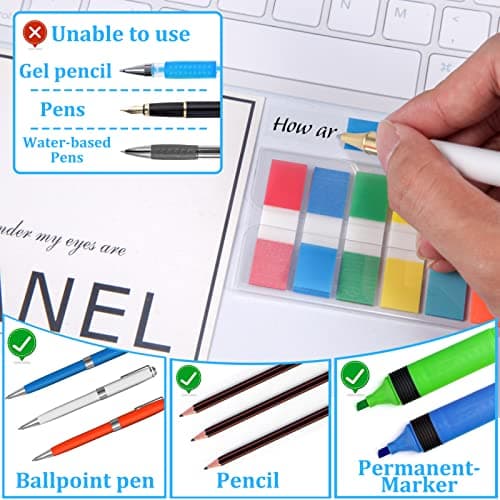900 Pieces Moinker PET Multicolor Sticky Tabs Bookmarks Office School Planner Memo