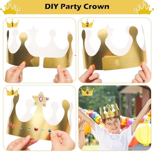 Paper Crown Set for Kids' DIY Party