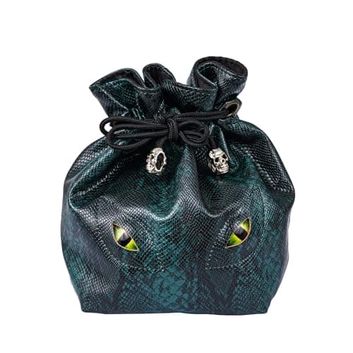 Large Velvet Dice Bag with Cartoon Octopus Pattern - Perfect for D&D Games (100+ Dice Capacity)