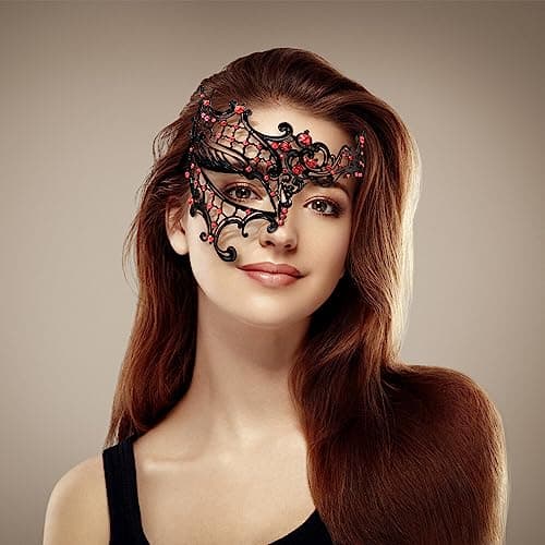 Thmyo Couples Masquerade Mask - Phantom of the Opera Laser Cut Metal