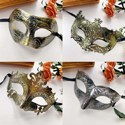 Lusy DM Vintage Antique Masquerade Masks 40 Pieces for Cosplay Carnivals Halloween