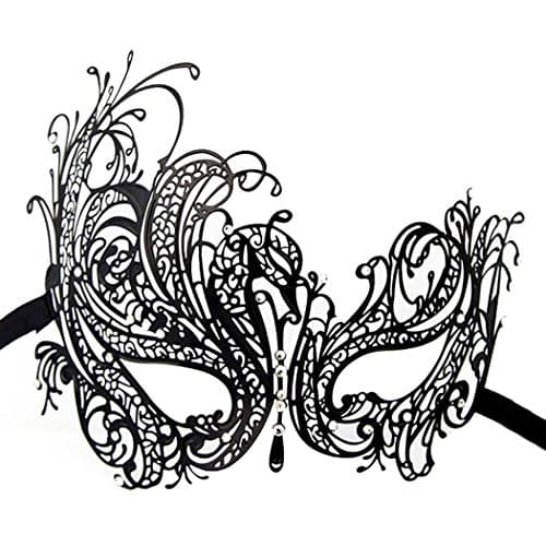 Coddsmz Laser Cut Metal Masquerade Mask for Venetian Parties