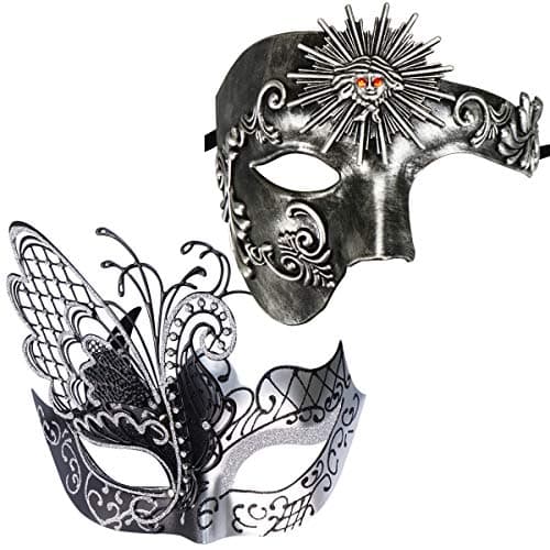 Couples Masquerade Mask Set for Holidays & Parties