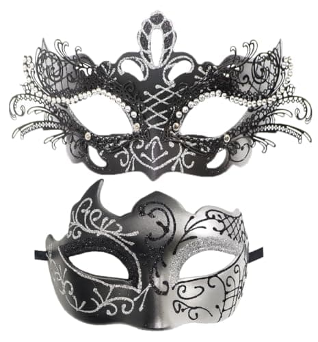 Coolwife Metal Venetian Masquerade Mask for Mardi Gras Party Evening Prom