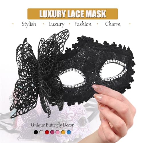 Masquerade Mask for Couple Halloween Costume Party Prom