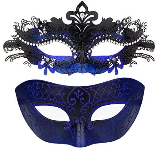 IETANG Couple Half Venetian Masquerade Mask for Parties