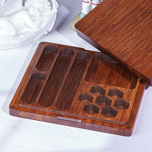 UDIXI 2-in-1 DND Dice Box with Magnetic Lid & Holder | Holds 6 Sets of Polyhedral Dice