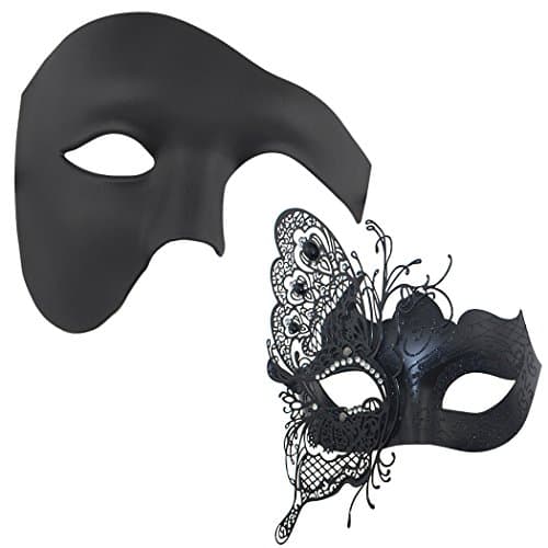 Couples Masquerade Mask Set for Holidays & Parties