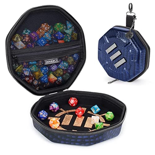 Rugged Black DND Dice Tray & Case for 150 D&D Shakers - Perfect for Game Night