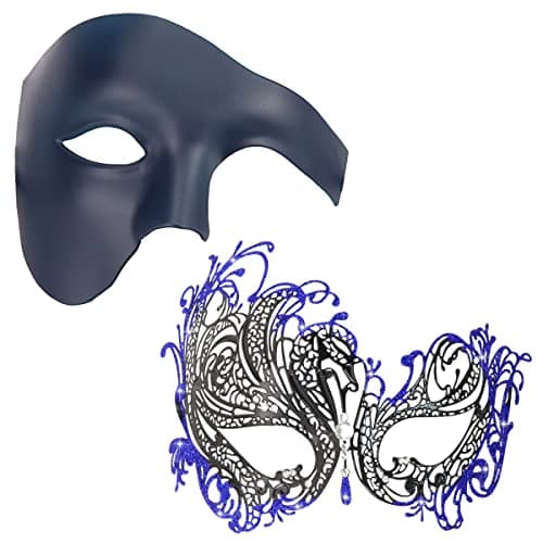 Couples Masquerade Mask Set for Holidays & Parties