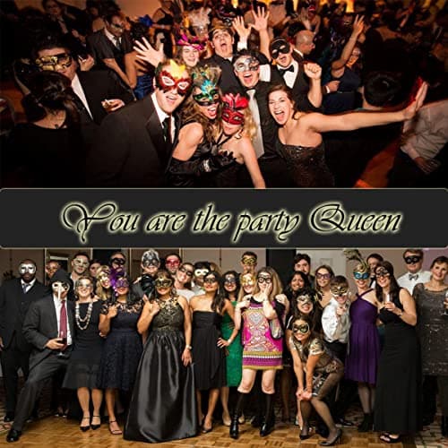 MYMENU Couples Masquerade Mask Women Metal Rhinestone Venetian Party