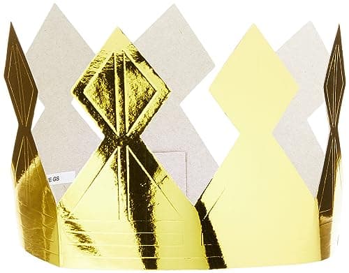 Stylish Gold Birthday Crown - 8" x 4.5" - Perfect for Special Celebrations