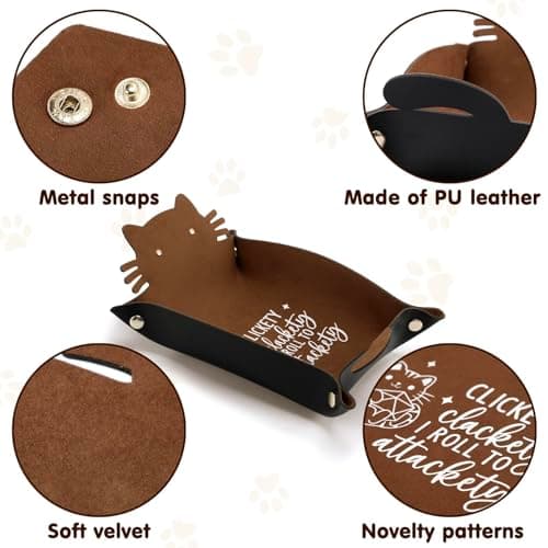 Portable Leather Dice Holder & Tray for DND & RPG Game Players