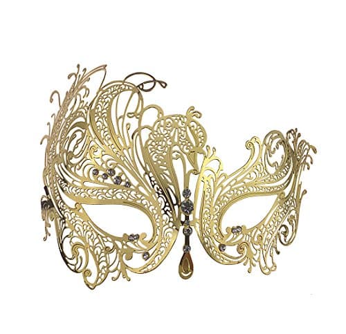 Coddsmz Laser Cut Metal Masquerade Mask for Venetian Parties