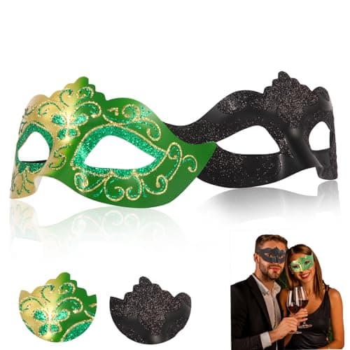 Couples Masquerade Mask Set for Venetian Party, Halloween Costume, Mardi Gras, Prom Ball