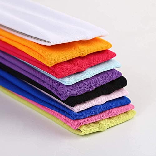 DIYASY 12-Piece Women's Fashion Yoga Headband, Soft Cotton Sweatband