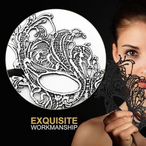 Aqearl Couple Venetian Mask for Halloween Party Prom Ball Costume