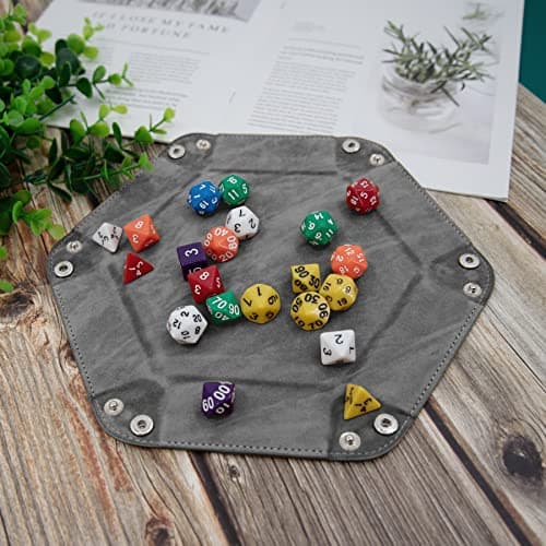 SIQUK Hexagon Dice Tray for RPG, DND and Board Games