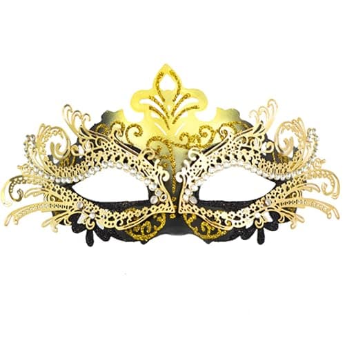 Geek-M Masquerade Metal Masks for Halloween & Mardi Gras
