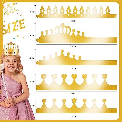 Refined Title: DIY Paper Crowns for Birthday King/Queen, Prince/Princess Hat Crafts